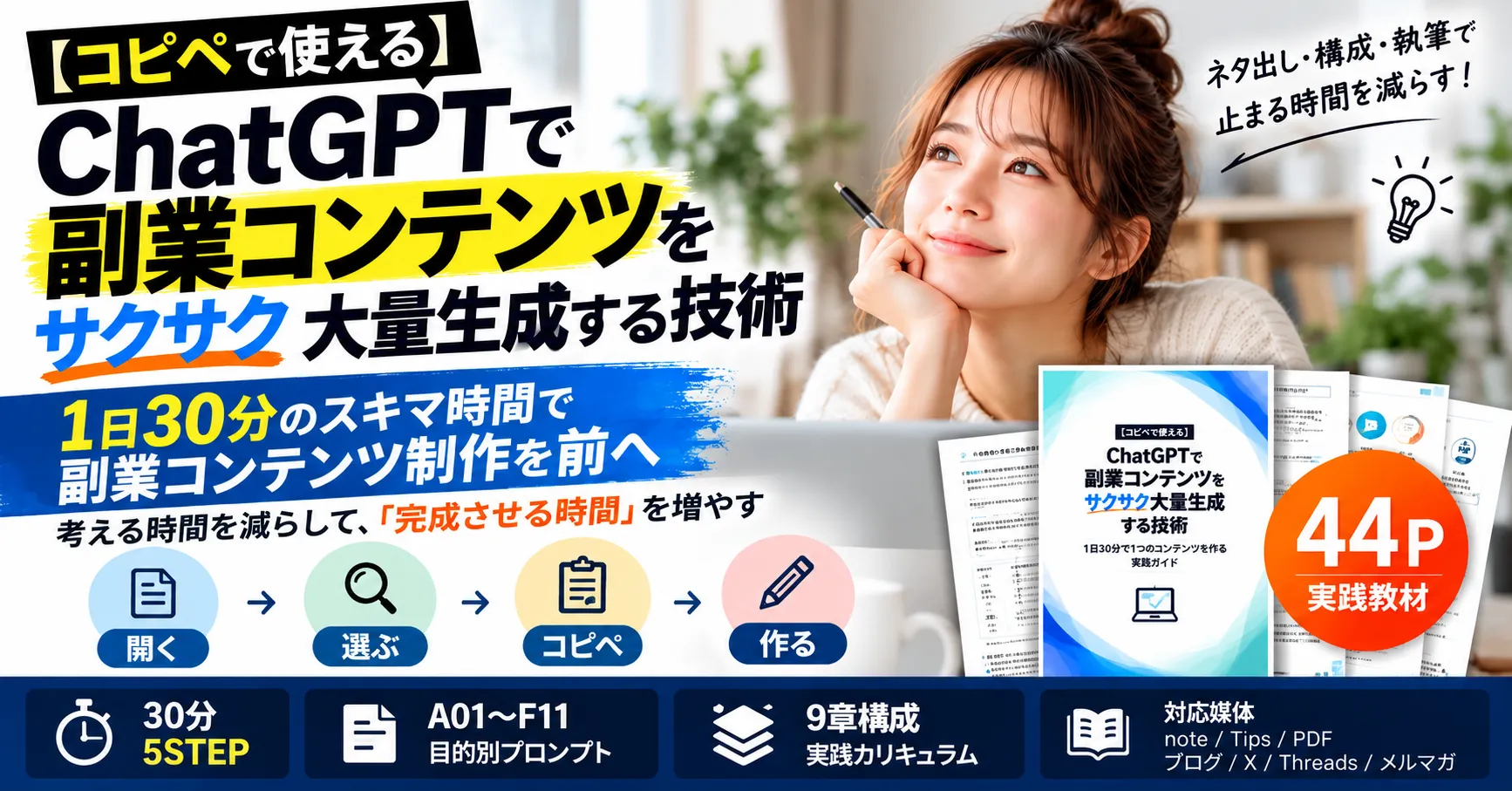 ChatGPTで副業コンテンツをサクサク大量生成する技術
