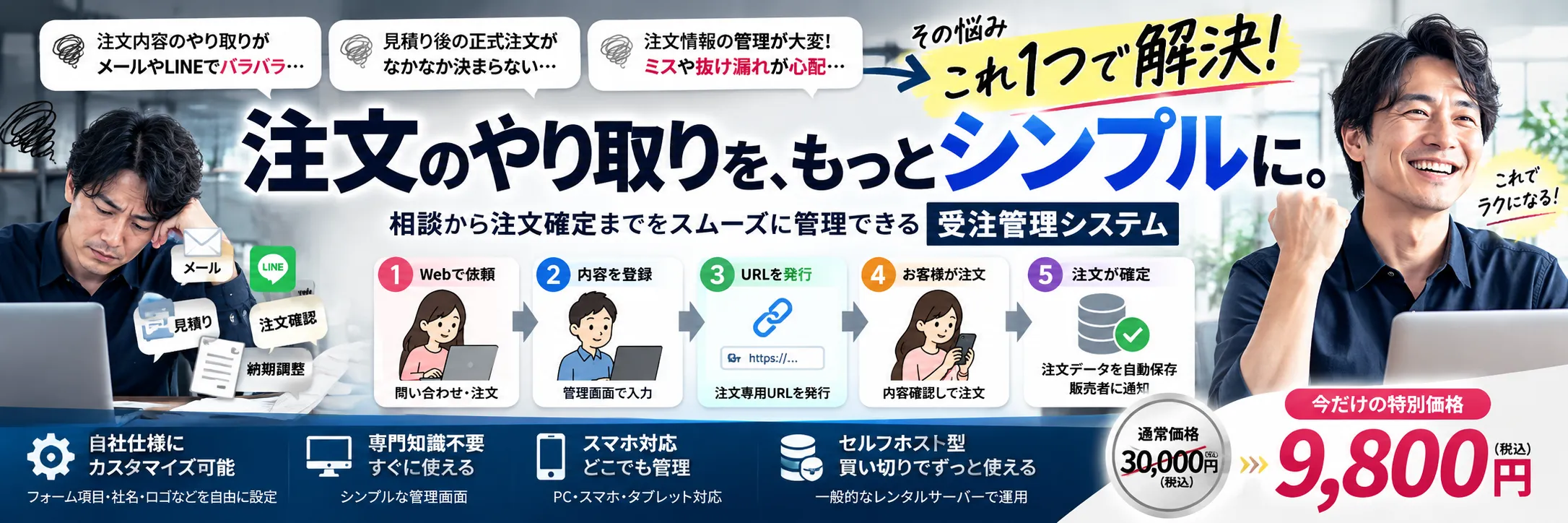 注文のやり取りをもっとシンプルに。受注管理システムの特徴と導入価格